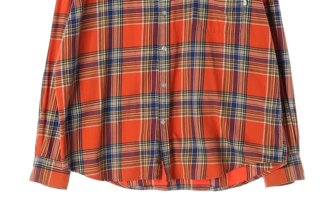 디스이즈네버댓 플란넬 체크 워크 셔츠 오렌지 L 상품이미지4