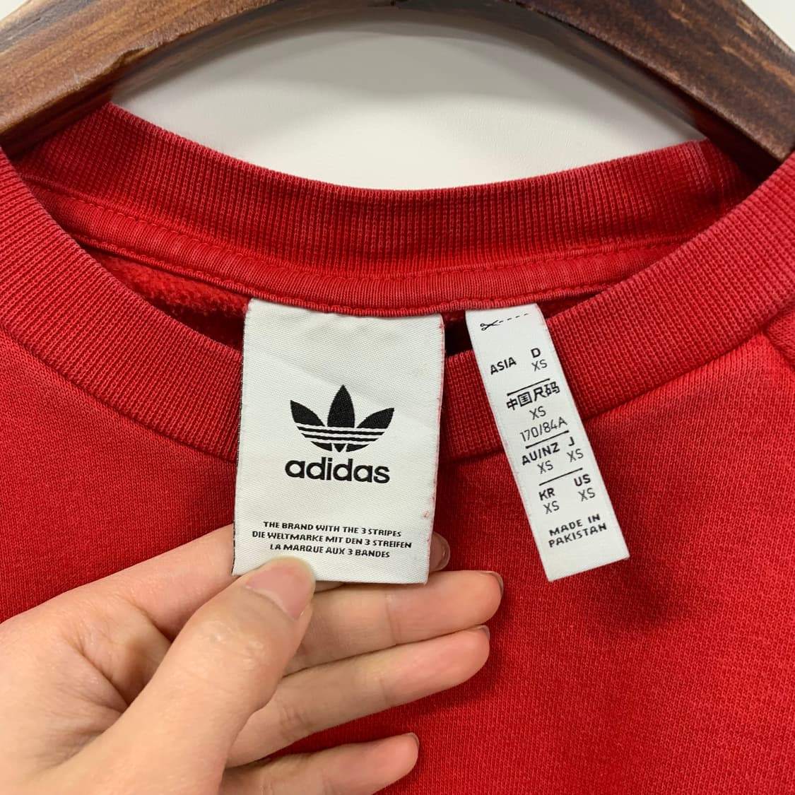 아디다스 사이드라인 레드 맨투맨  상품이미지5