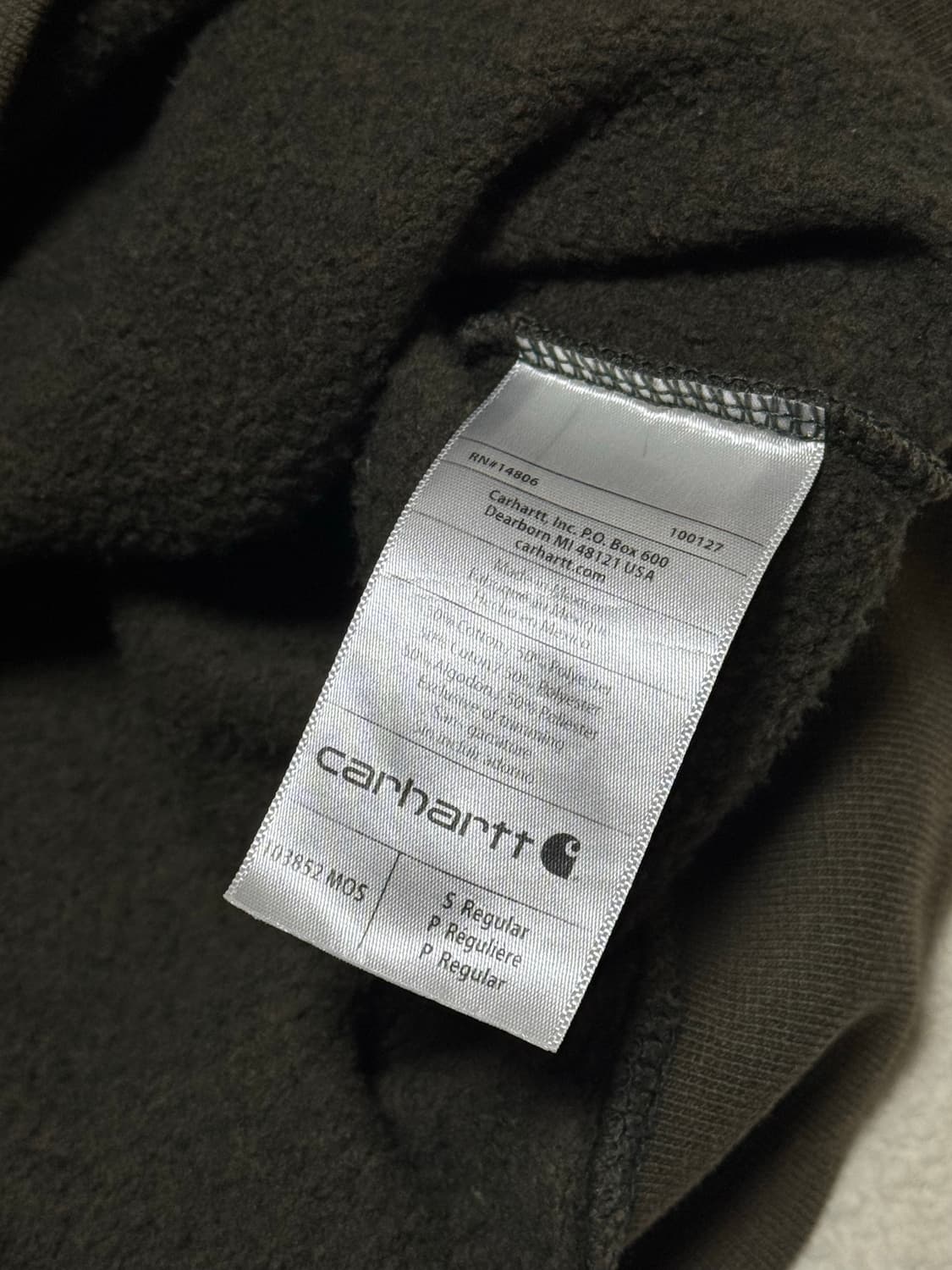 칼하트 카키 기모 맨투맨 상품이미지5