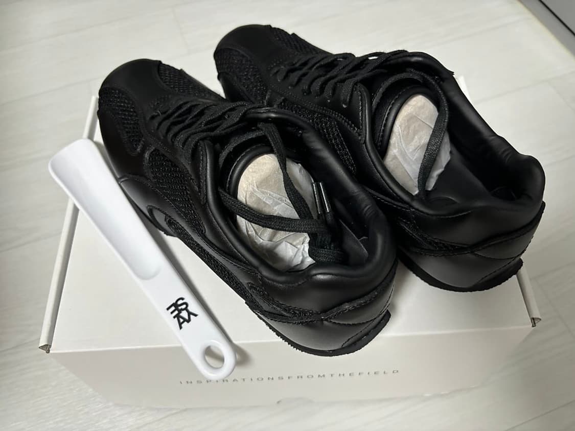 야세 스파이더 레더 스니커즈 블랙 240 상품이미지1