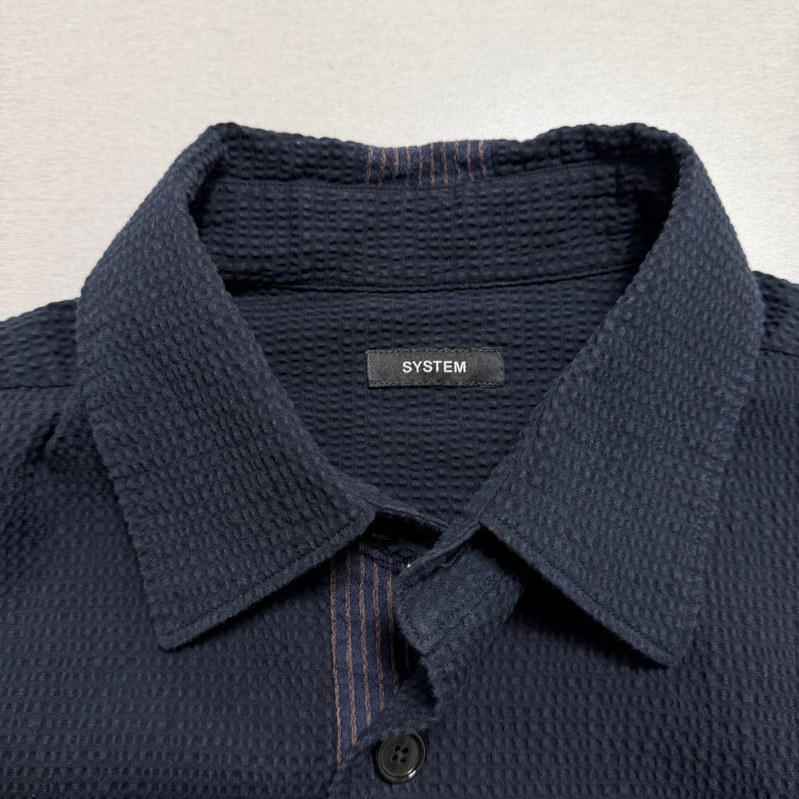 [한섬] 시스템옴므 시어서커 반팔 셔츠 상품이미지5