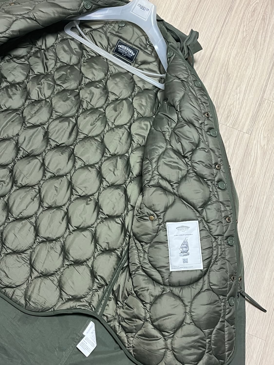 프리즘웍스 Vincent M1965 피쉬테일 파카 올리브 상품이미지3