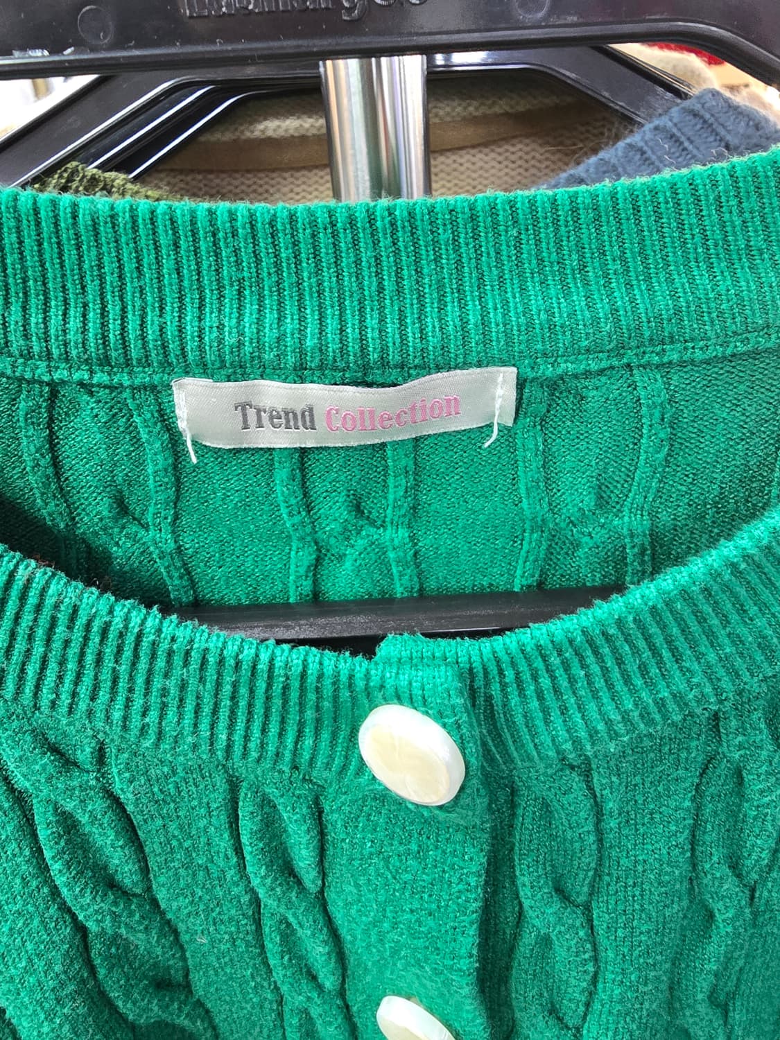 트렌드콜렉션 그린 꽈배기 가디건 (1349) 상품이미지3