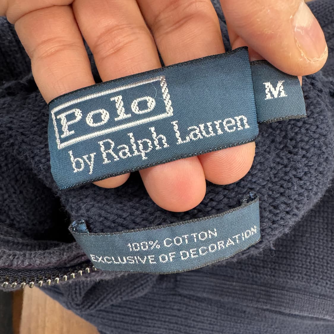 M 폴로 랄르포렌 빅포니 네이비 투웨이 니트 집업 상품이미지6