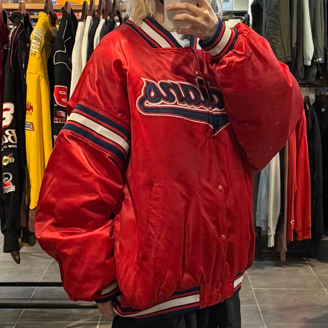 [NO.9]VTG 새틴 바시티 자켓 상품이미지3