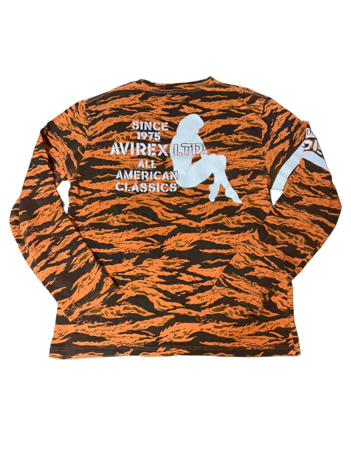 아비렉스(AVIREX) 오렌지/블랙 타이거 카모 롱슬리브 상품이미지3