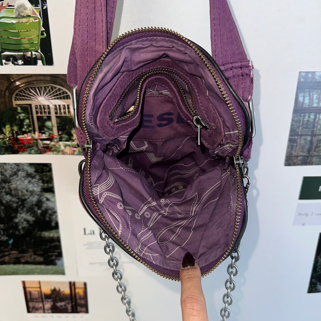 Diesel deep purple chain 크로스백 상품이미지6