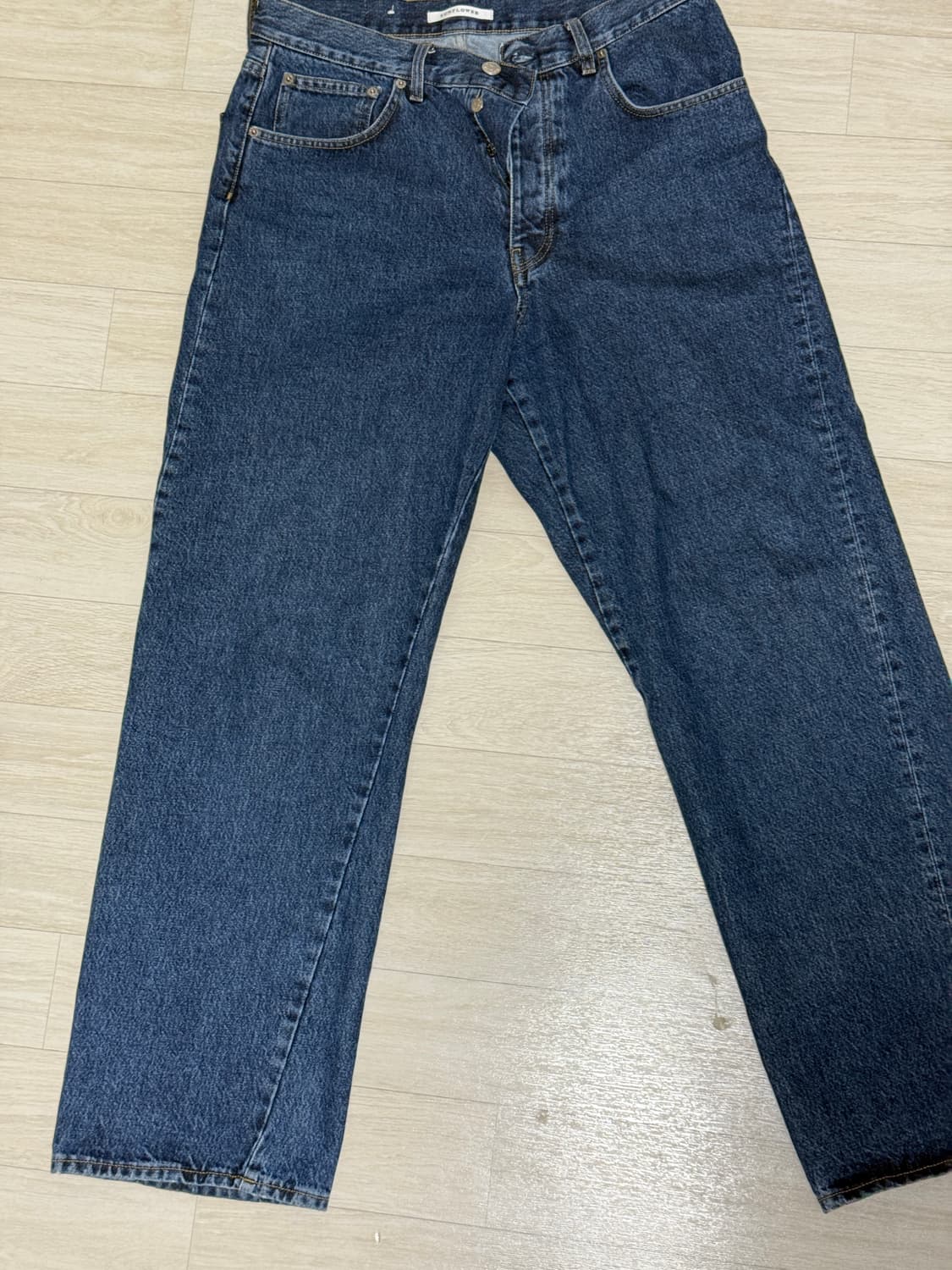 [31X32]선플라워 트위스트 데님 팬츠 상품이미지1