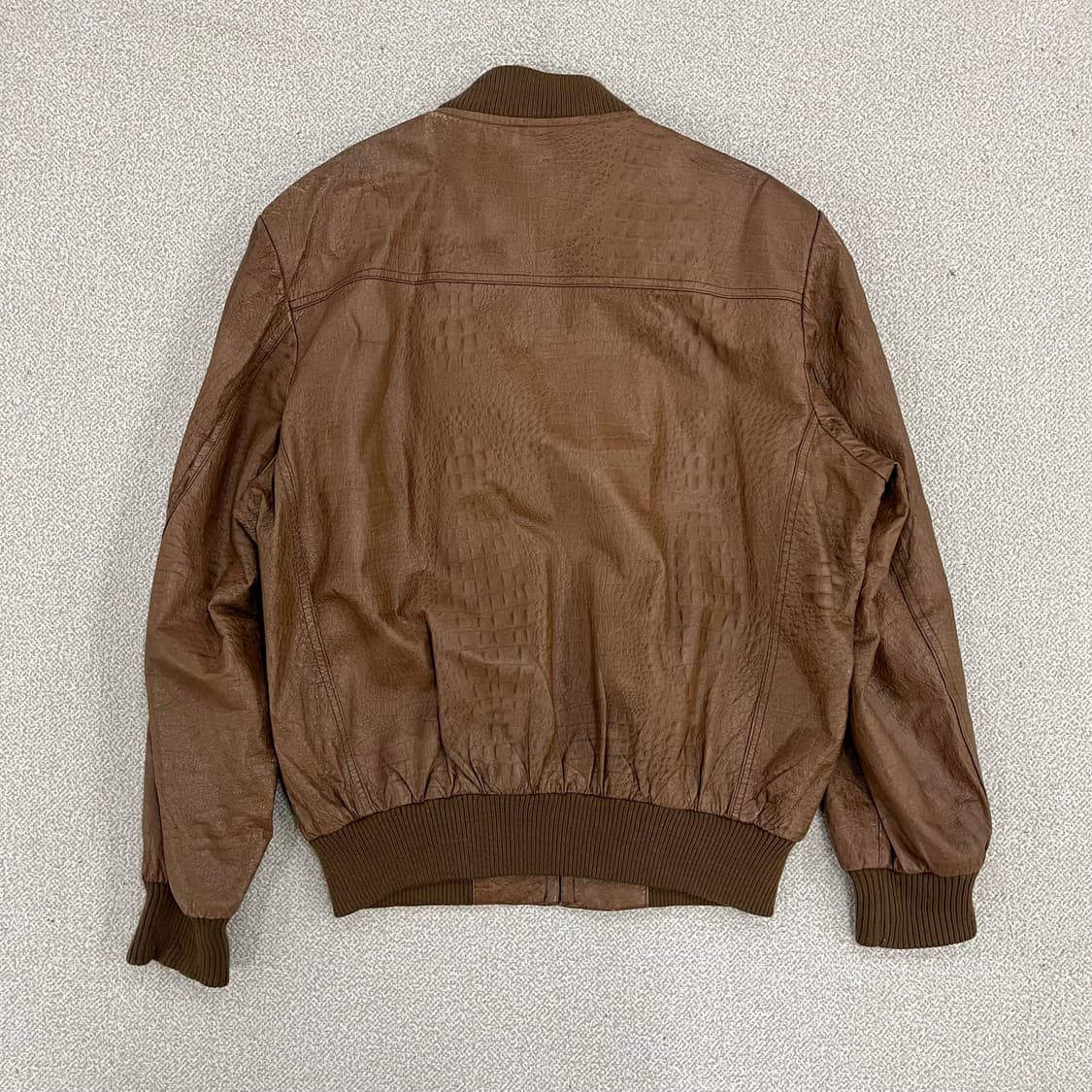 60 빈티지 양가죽 니트 봄버 자켓 0209M1 상품이미지3