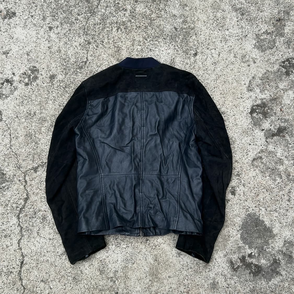 알마니 익스체인지 레더 스웨이드 믹스드 자켓 상품이미지4