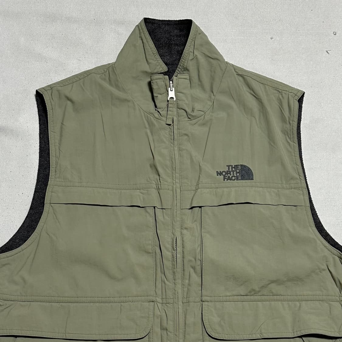 100 노스페이스 그레이 플리스 리버시블 베스트 상품이미지1