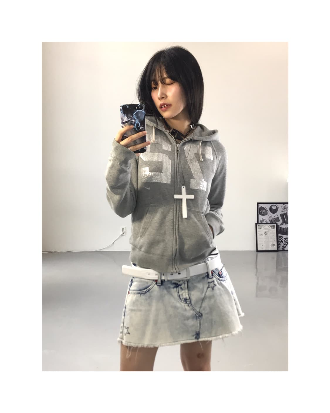 Nike Spangle Graphic Zip Up Hoodies 상품이미지1