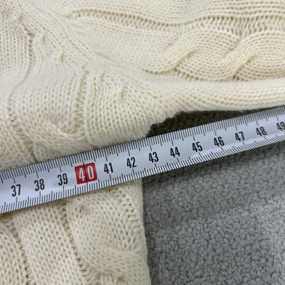 폴로 랄프로렌 케이블 니트 아이보리 s 상품이미지4