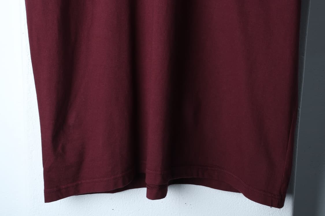 (L-2XL) 페플 반팔 티셔츠 오버핏 버건디 무지-H33514 상품이미지4