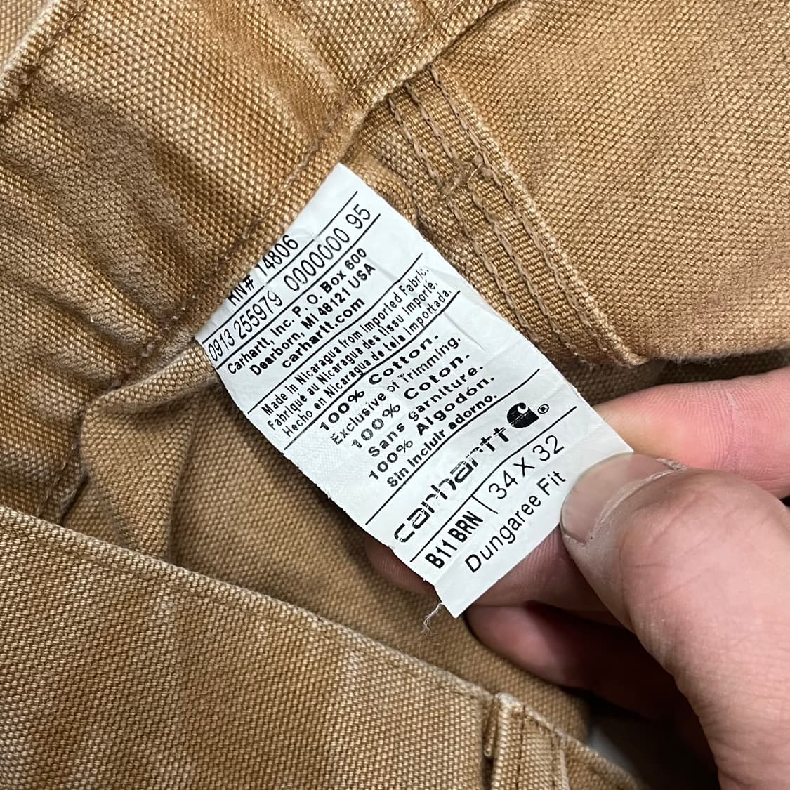 칼하트 싱글니 카펜터 팬츠 (34“) 상품이미지6
