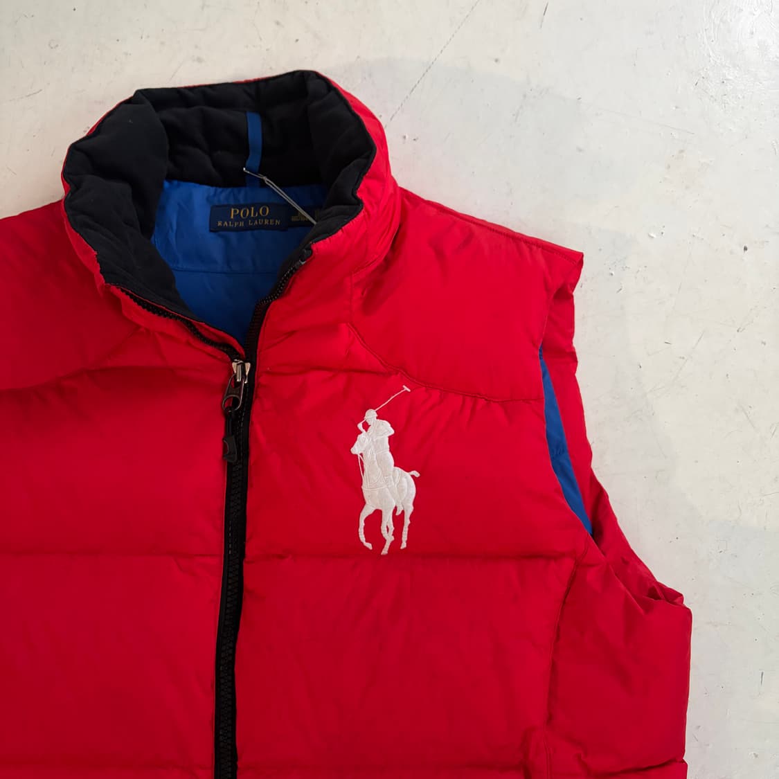 폴로 랄프로렌 빈티지 빅포니 조끼패딩 XL 상품이미지4