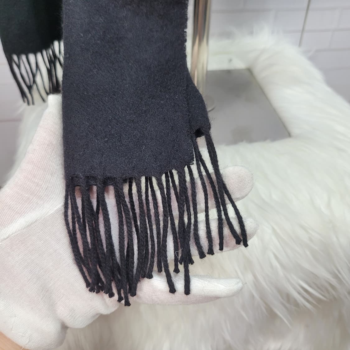 루이까또즈 100% 캐시미어 머플러 목도리 스카프 남여공용 새상품급 상품이미지5