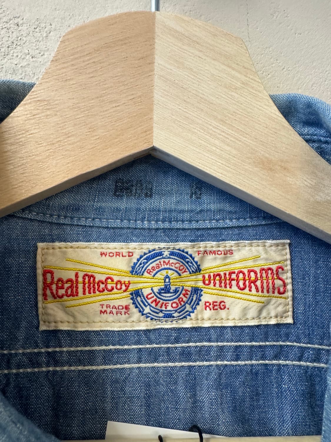 리얼맥코이 샴브레이 셔츠 L USN 상품이미지3