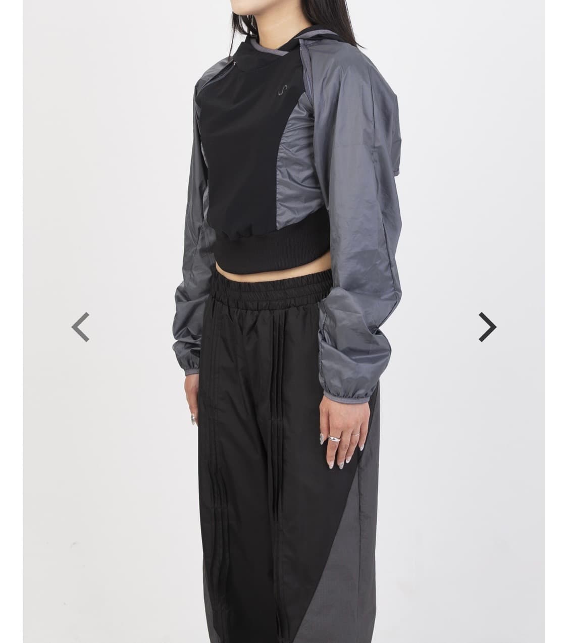 오호스 2way hoodie bolero (black) 상품이미지3