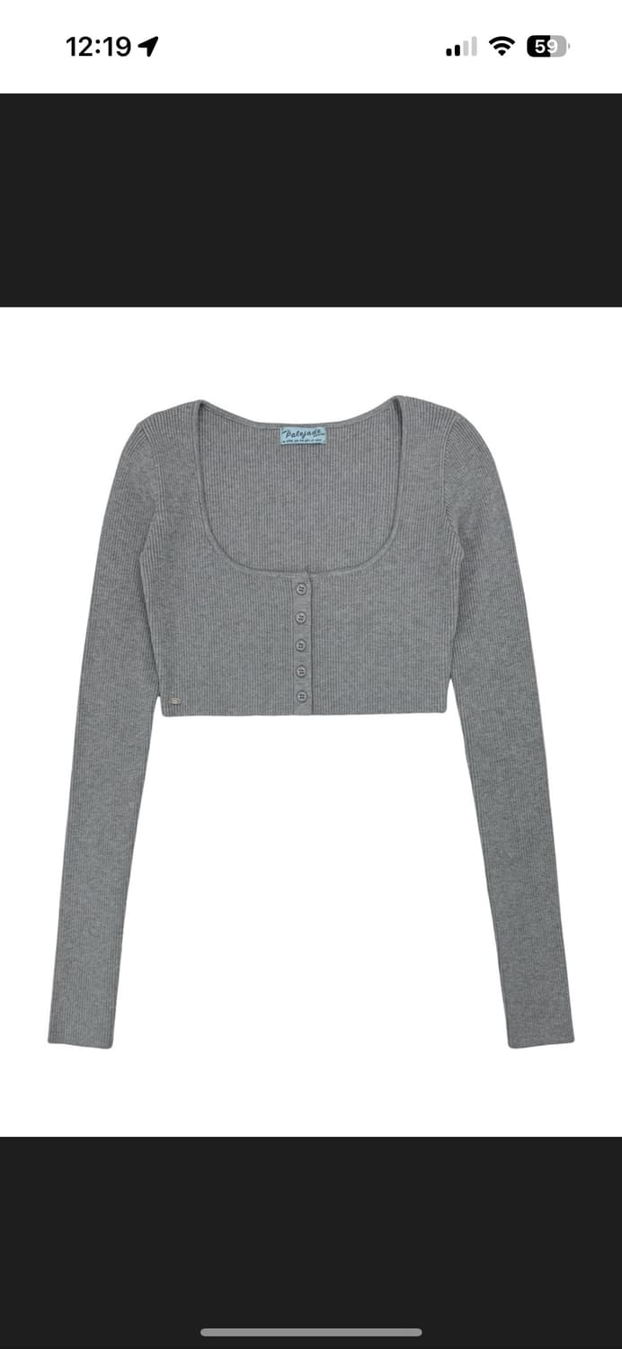 페일제이드 버튼 볼레로 니트가디건 그레이 상품이미지1