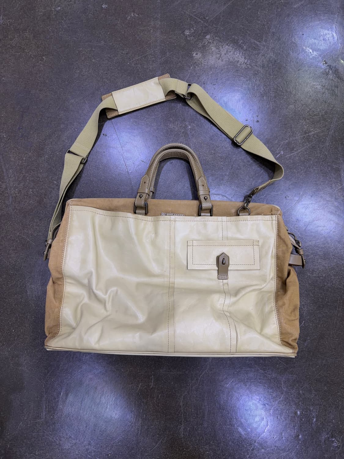 AXE Iketei 실링백 레더 보스턴 토트백 크로스 멀티포켓 가방 상품이미지1