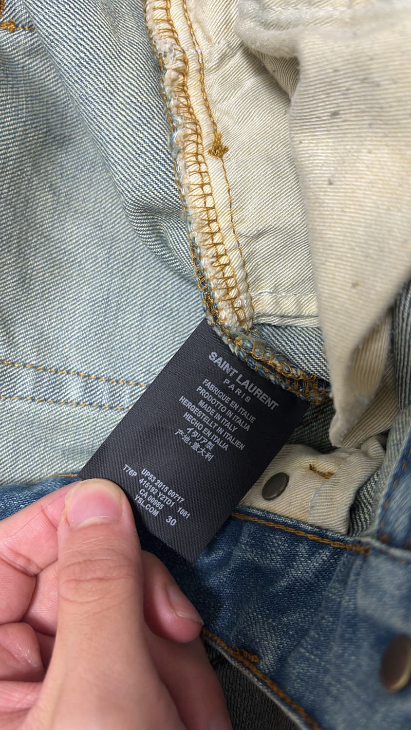 생로랑 15시즌 에디슬리먼 디스 데님진 새상품 상품이미지5