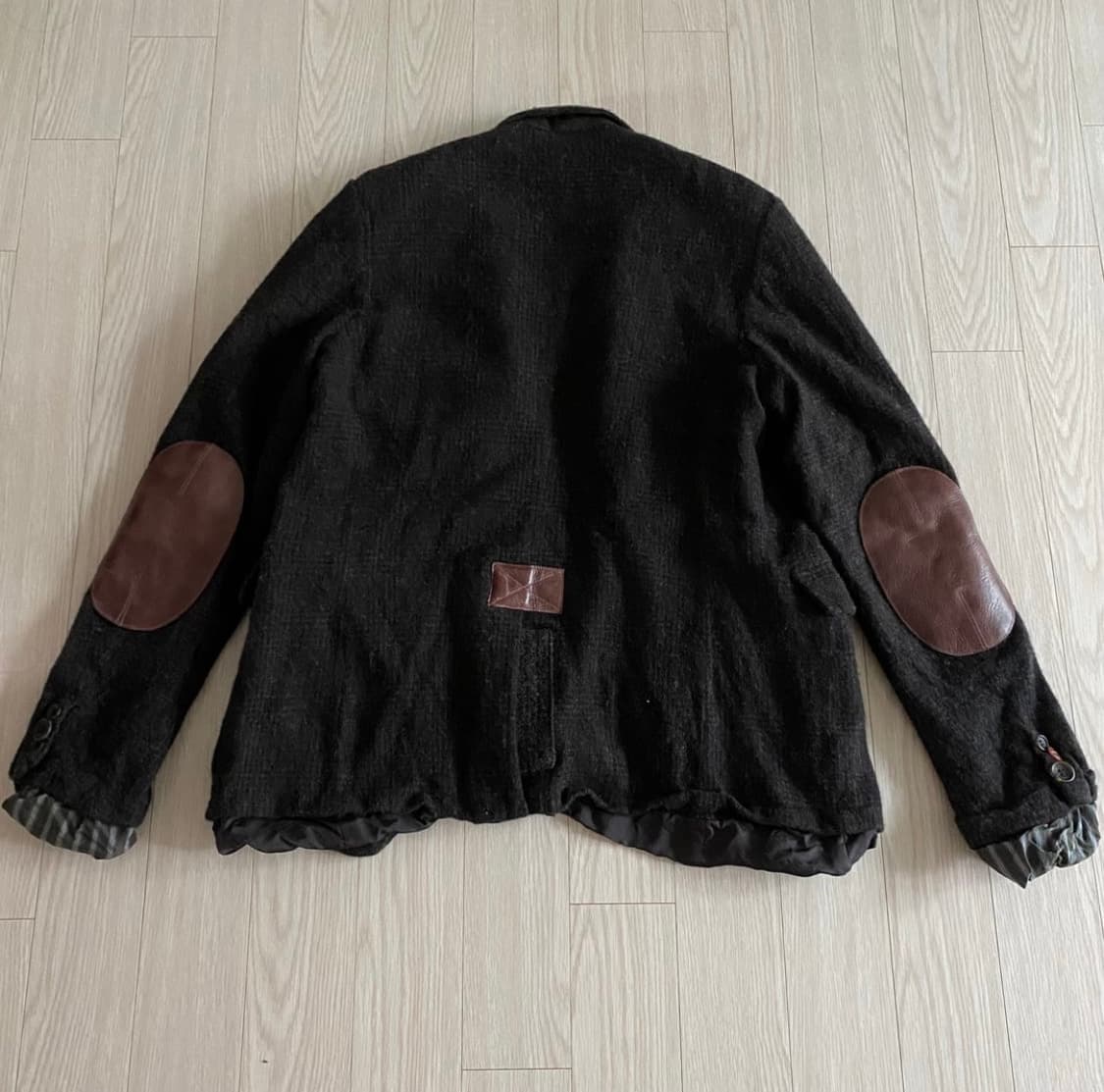 준야와타나베 축융 울 패치워크 자켓 상품이미지2