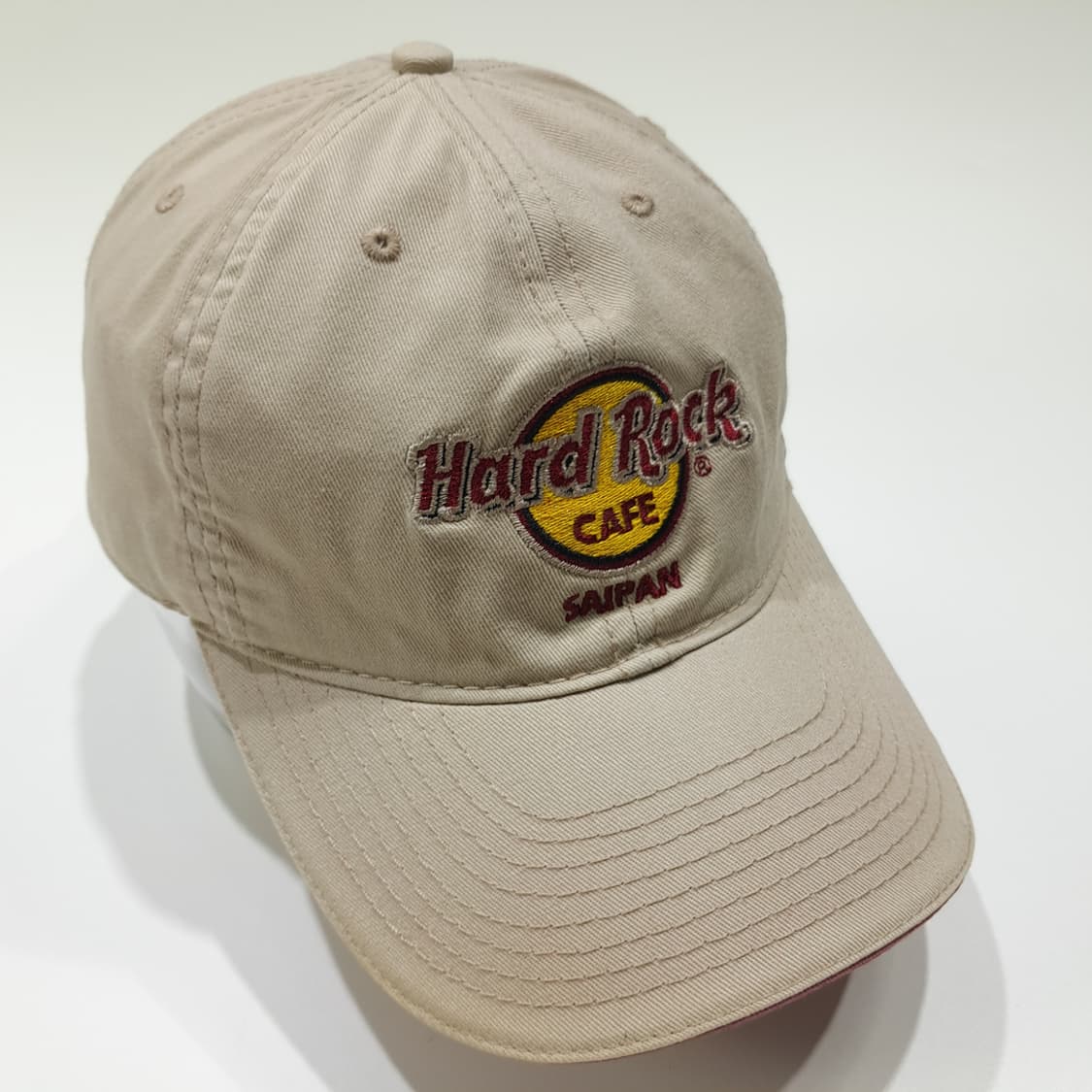 CL918 하드락카페 90s 사이판 베이지 볼캡 모자 상품이미지2