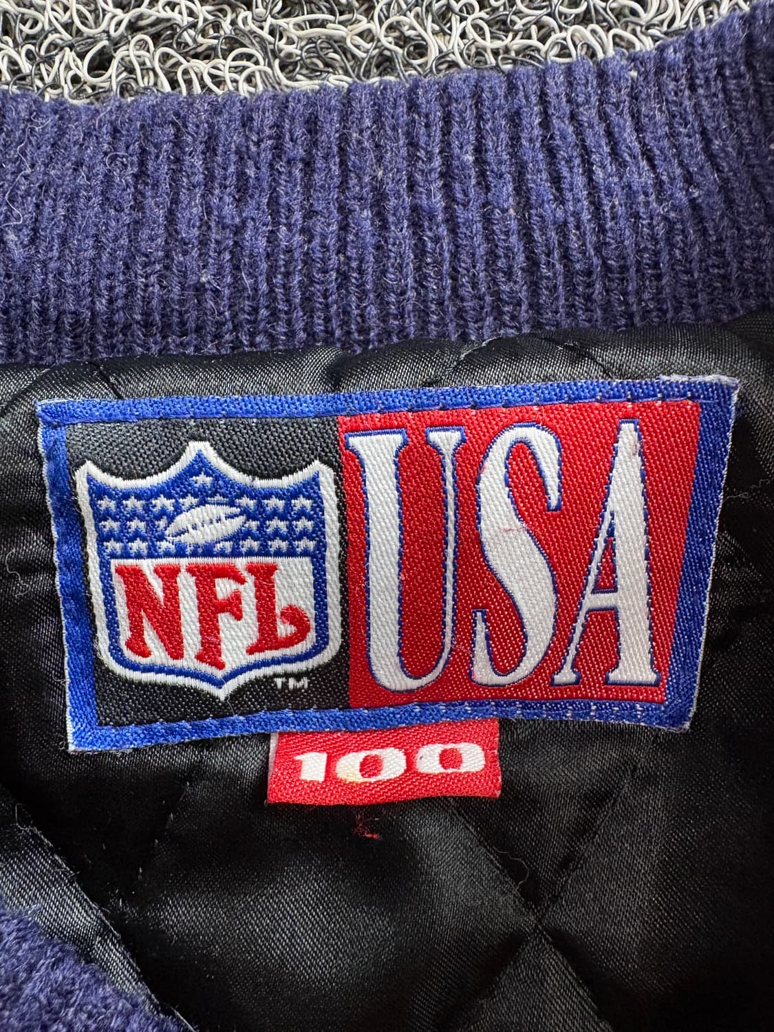 NFL USA 오리지날 시카고 베어스 모직 바시티 자켓 4072 상품이미지4