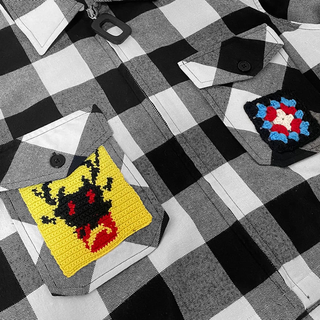 JW앤더슨 패치 타탄체크 셔츠 상품이미지3