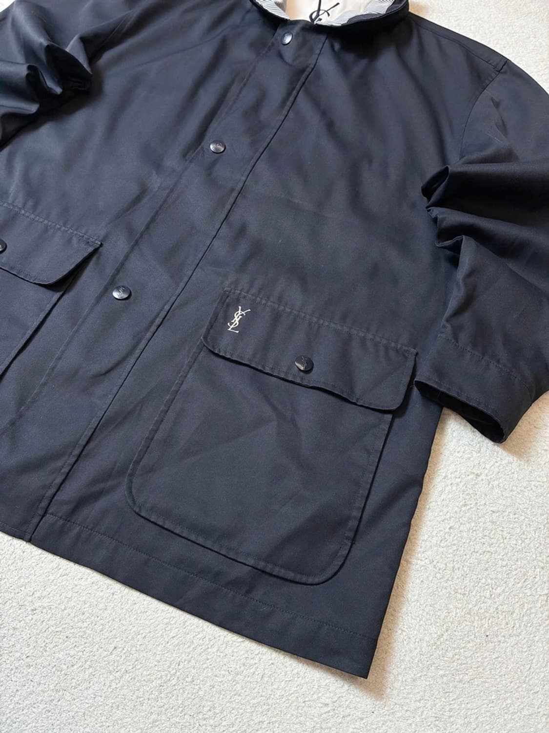 입생로랑 YSL 00s 자수로고 스윙톱 자켓 PN7523 상품이미지4