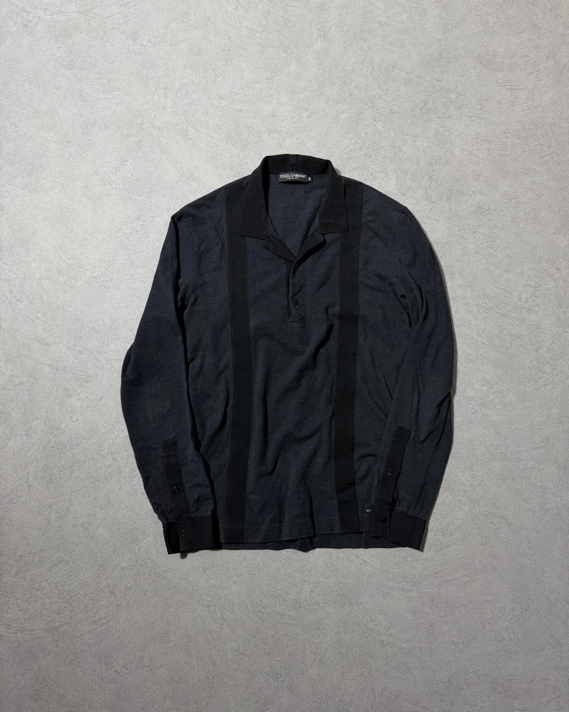 돌체앤가바나 패널 폴로셔츠 차콜 상품이미지1