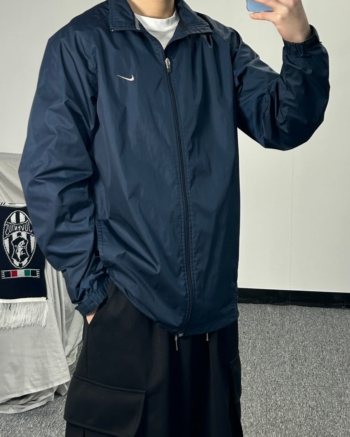 나이키 올드스쿨 네이비 바람막이 자켓  상품이미지2