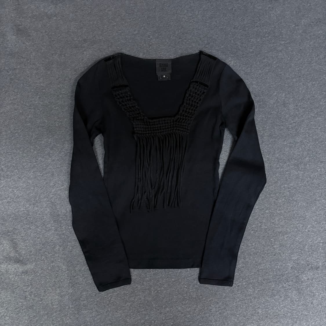 [S] Anna Sui 안나수이 프린지 디테일 긴팔 롱 슬리브 탑 상품이미지5