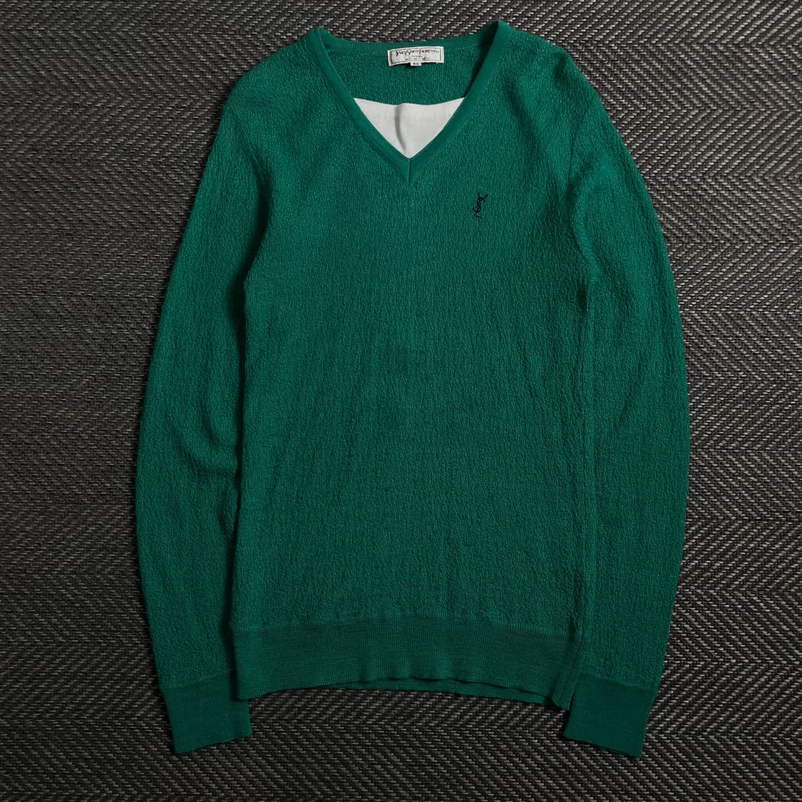 90s 입생로랑 아카이브 YSL 자수로고 미니멀 니트o 4513 상품이미지1