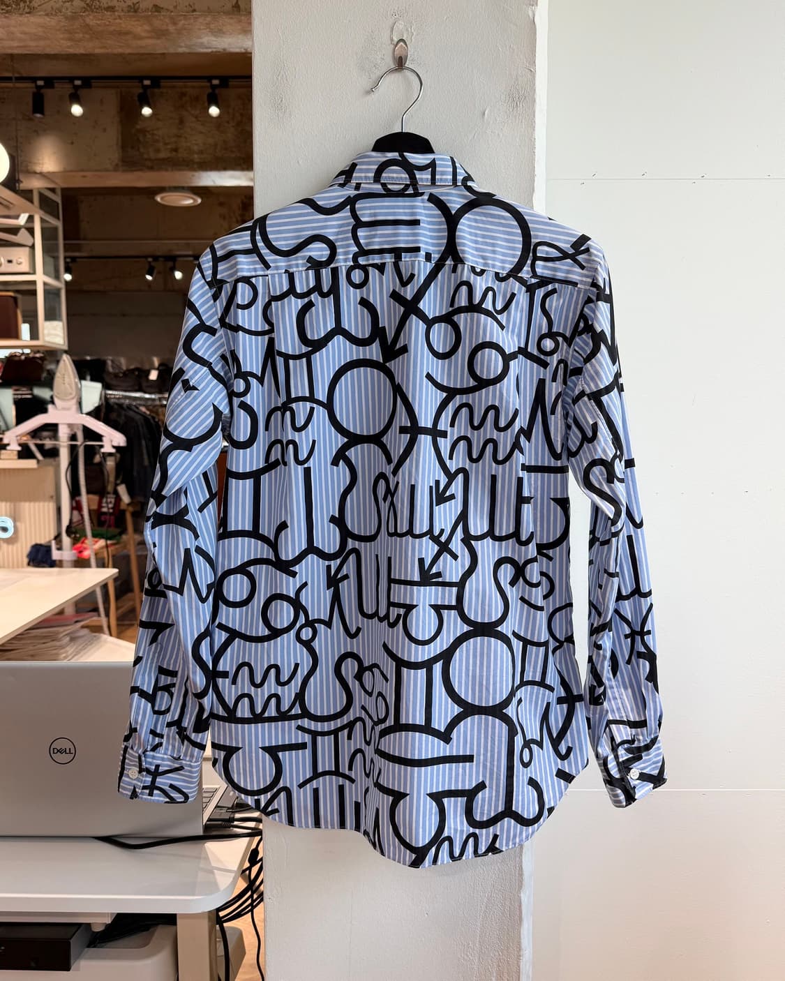 꼼데가르송 옴므 플러스 AD2012 블루 스트라이프 패턴 셔츠  상품이미지7