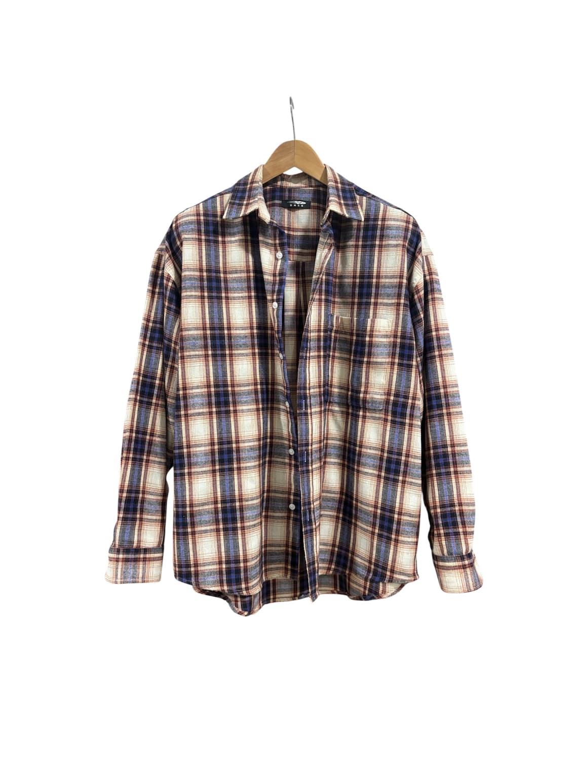 DNSR 옐로우블루 플란넬 체크 셔츠 상품이미지1