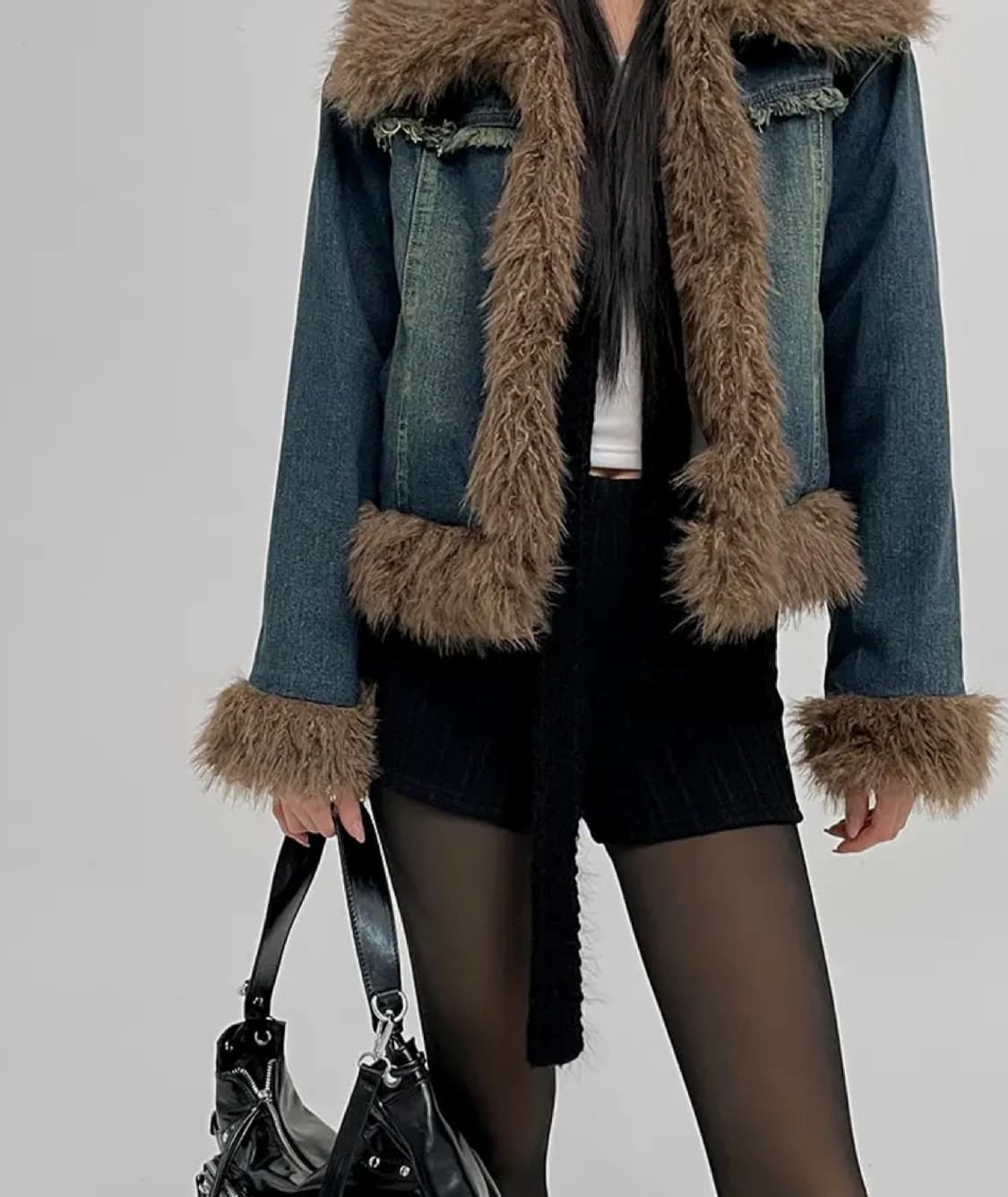 겨울 데님 퍼 자켓 상품이미지4