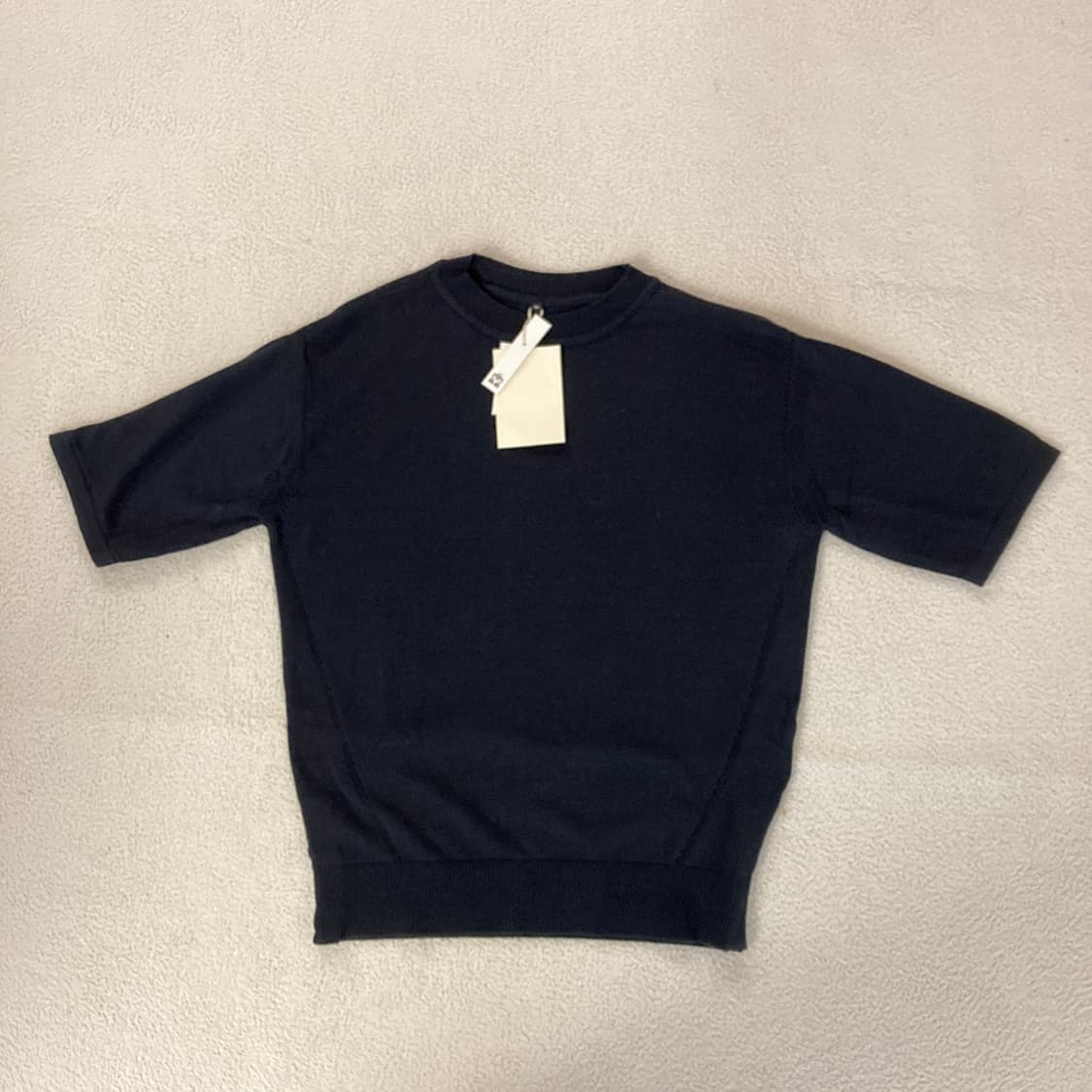 폴리테루 라운드1/2 니트 네이비 상품이미지1