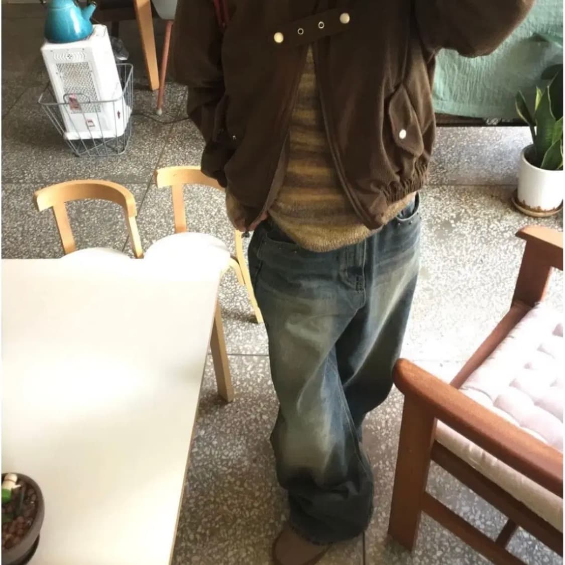 모래하우스 벨 워시드 진 중청 M사이즈 상품이미지1