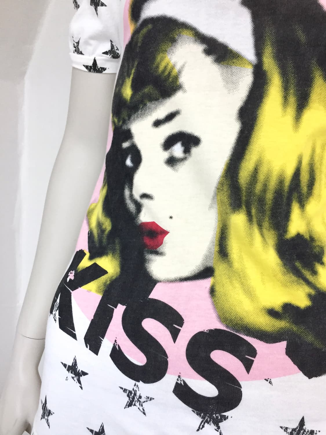 Vintage Printing Kiss Star Puff T-shirts 상품이미지3