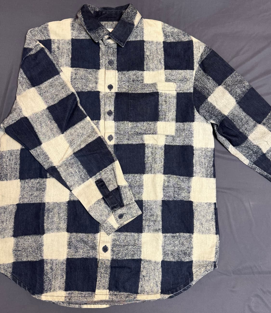 SUNNEI 데님 체크 셔츠 상품이미지2