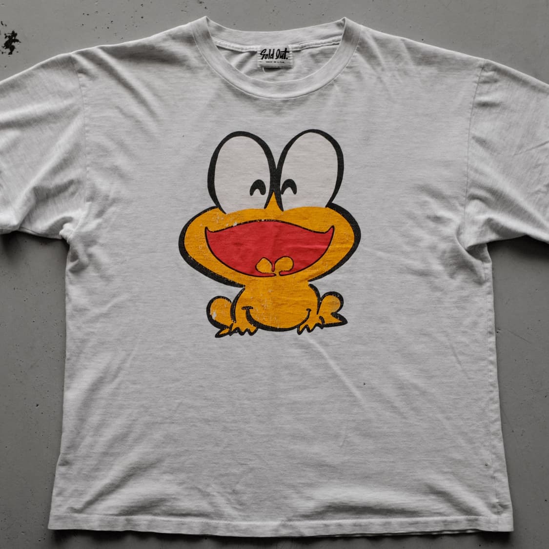 1990‘s Made In USA 명량 개구리 뽕키치 티셔츠 상품이미지2