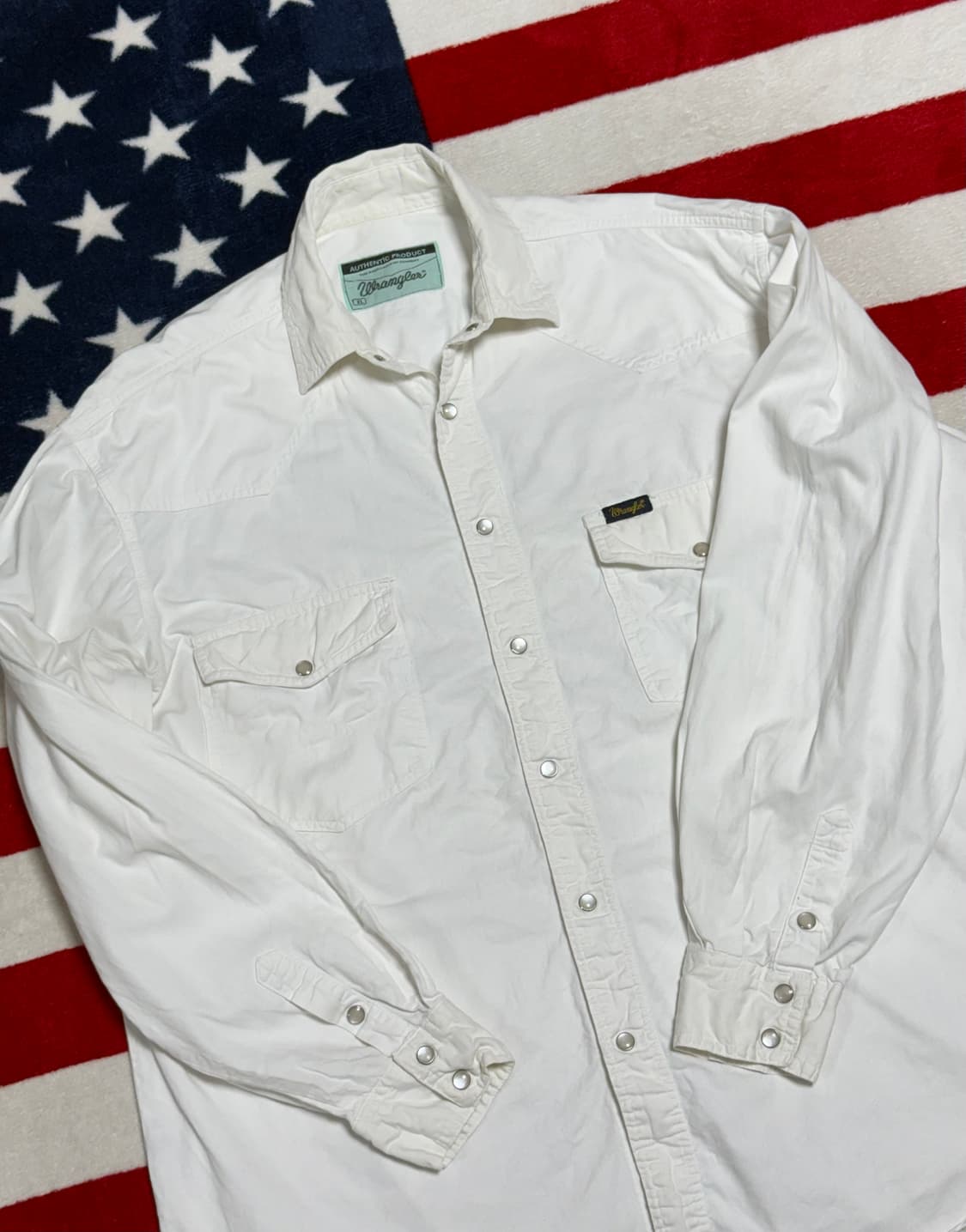 랭글러화이트 웨스턴셔츠 Wrangler Western Shirt [XL] 상품이미지7