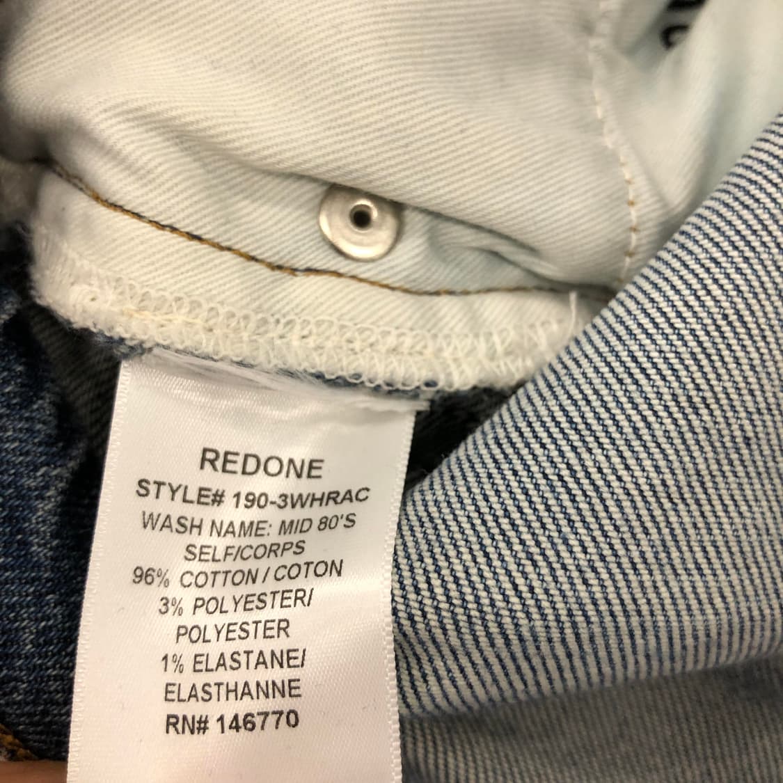 RE/DONE 리던 오리지널 화이트패치 데님진 25 인치 상품이미지6