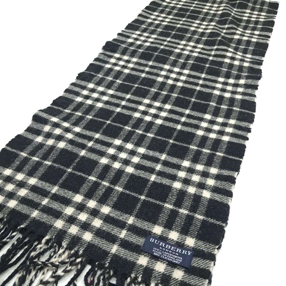 MX218 버버리 블랙 노바체크 램스울 목도리 머플러 상품이미지6
