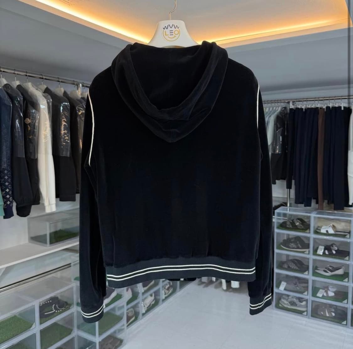 [리오브전포점] 셀린느 트리오페 벨루어 트랙 벨벳 후드집업 상품이미지2