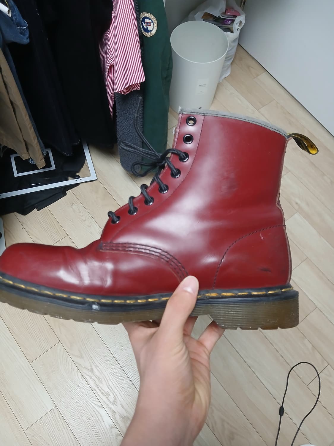 닥터마틴 1460 체리레드 8홀 부츠 US10 약 280mm 상품이미지6