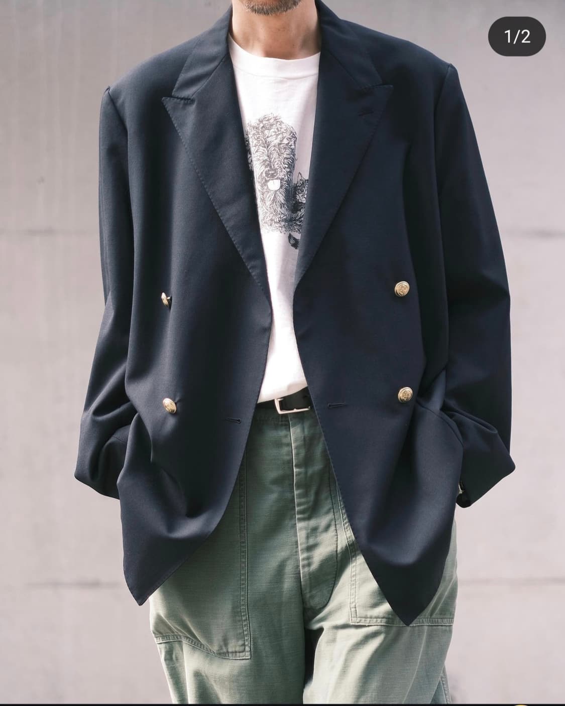 캡틴선샤인X카루소 더블브레스티드 가디건 자켓 상품이미지7