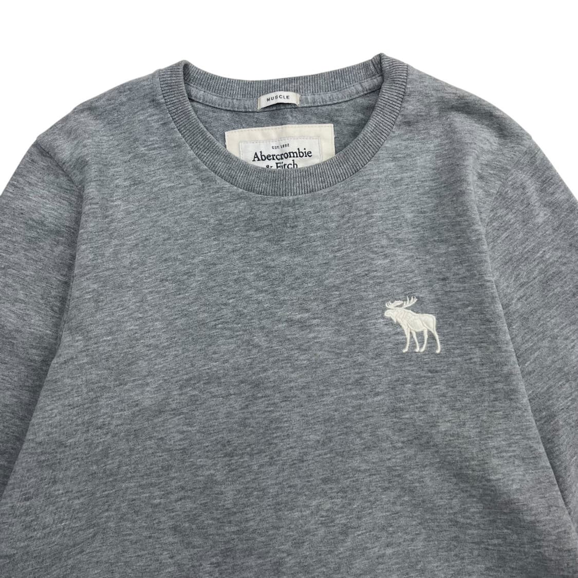 아베크롬비 순록로고 사이드패치 그레이 맨투맨 M 상품이미지5